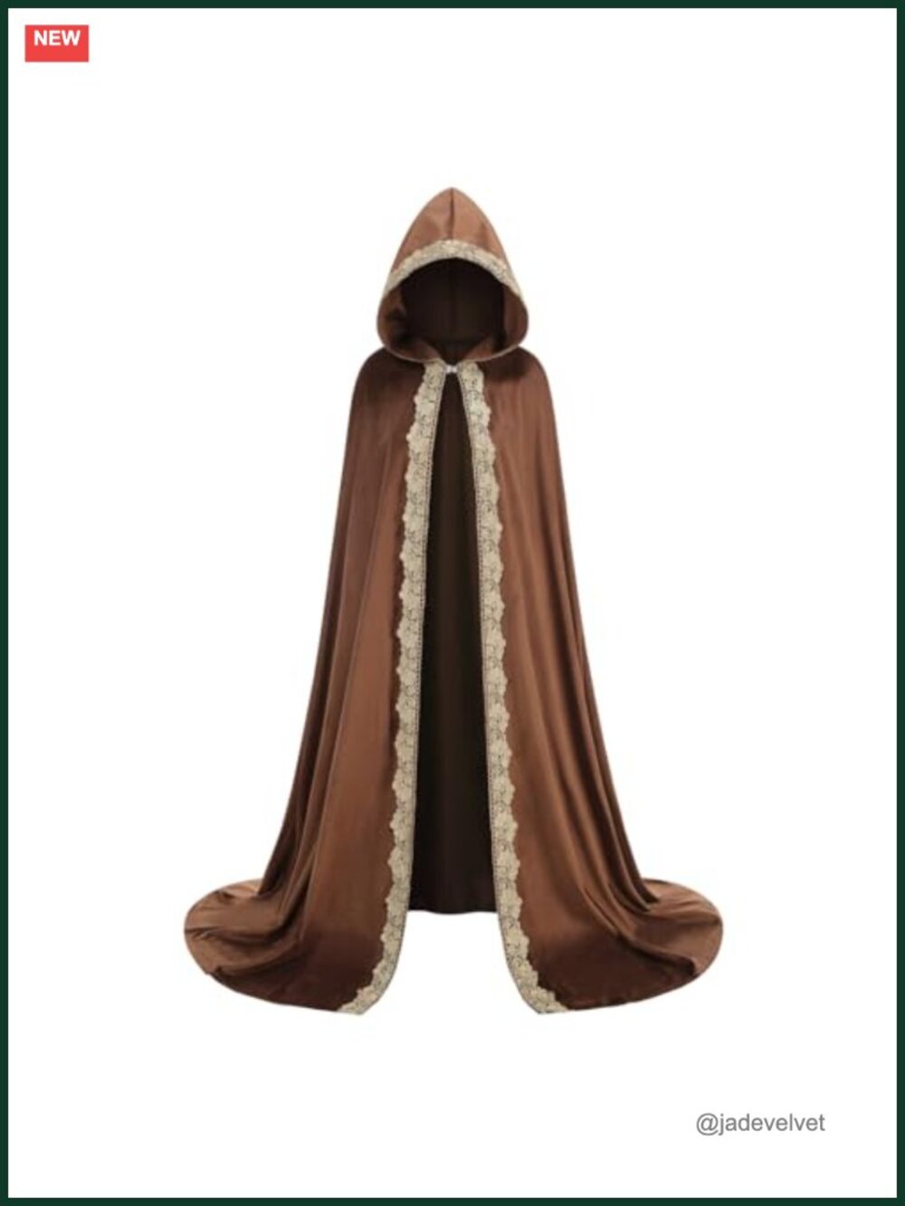 Medieval Renaissance Hooded Cloak Vintage Velvet Cape Halloween Cosplay